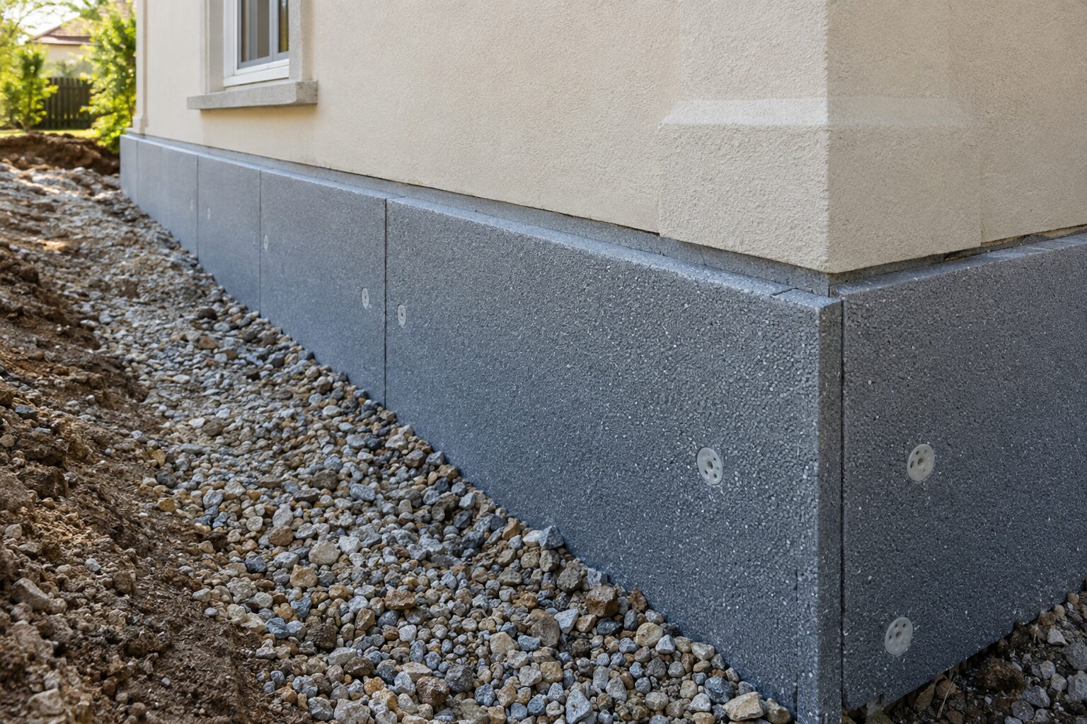 Izolace soklu domu u země